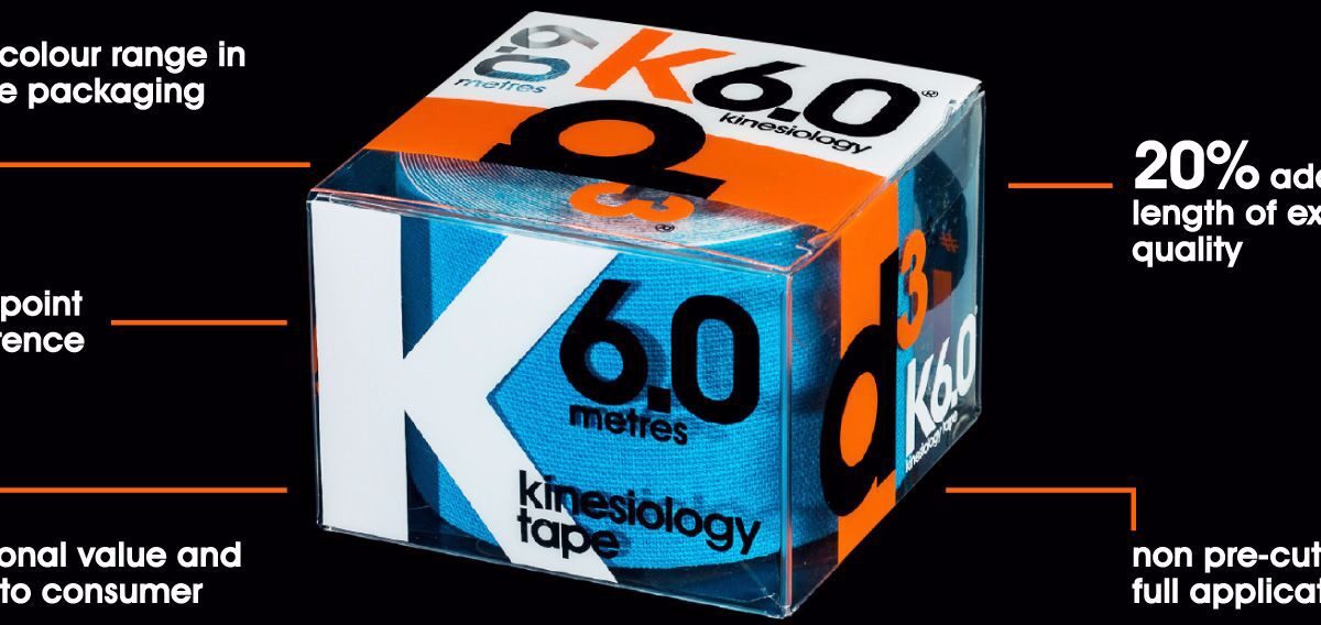 k6.0 kinesiology Box of 6 BLACK