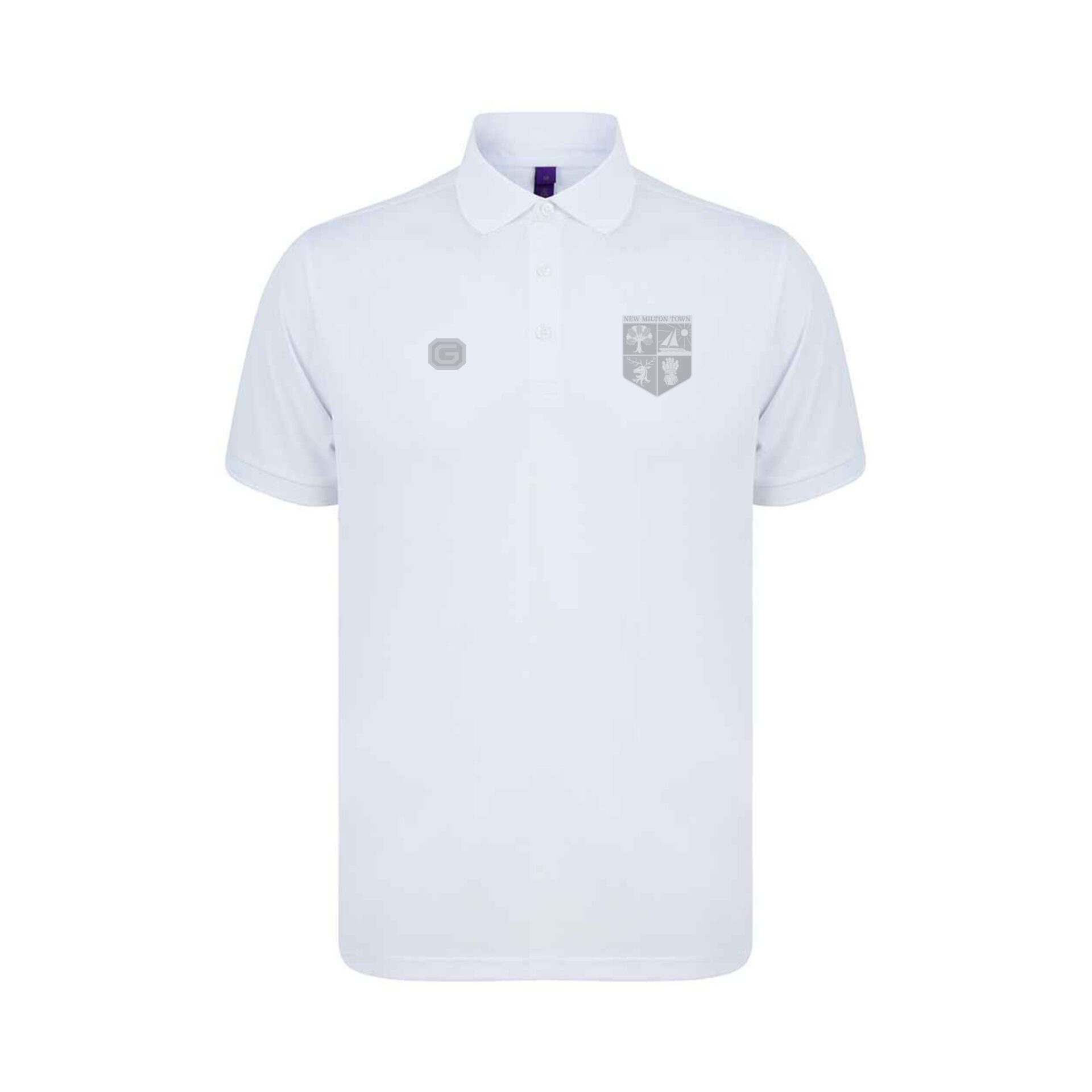 New Milton Town FC Polo Shirt – white