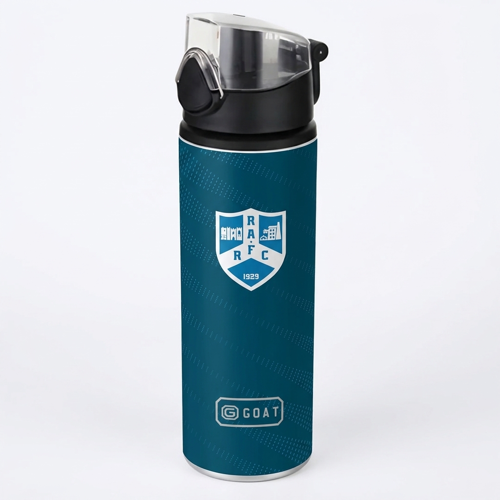 Personalised Club Water Bottle – Custom Crest & Number
