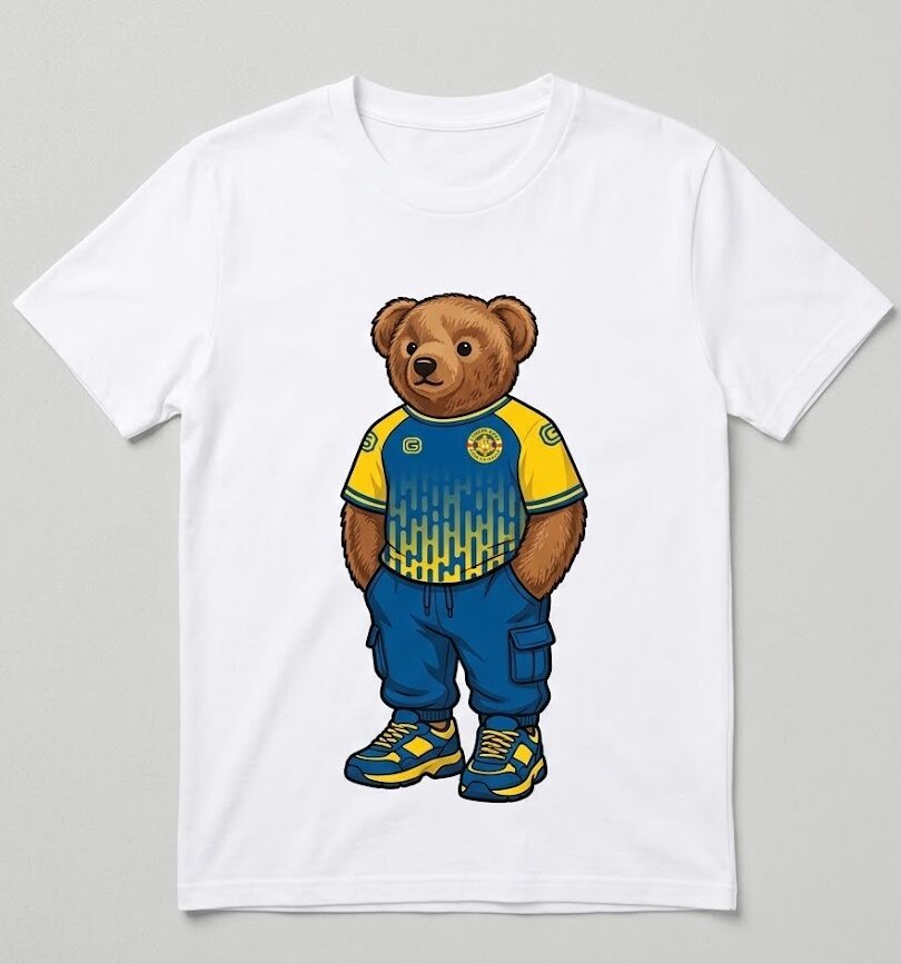 CWMBACH ROYAL STARS GOATY BEAR T SHIRT